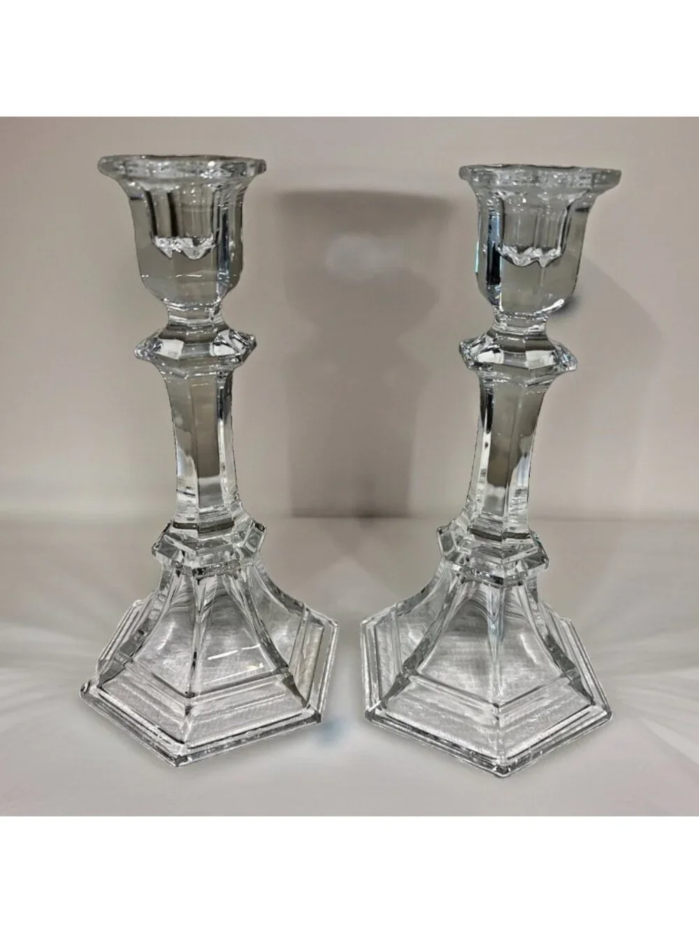 Vintage Toscany USA 24% Lead Crystal Candlestick Holders 8